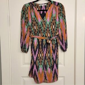 Dillard's Collective Concepts Colorful Pattern Quarter Sleeve Dress